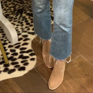 Suede Snake Skin Booties